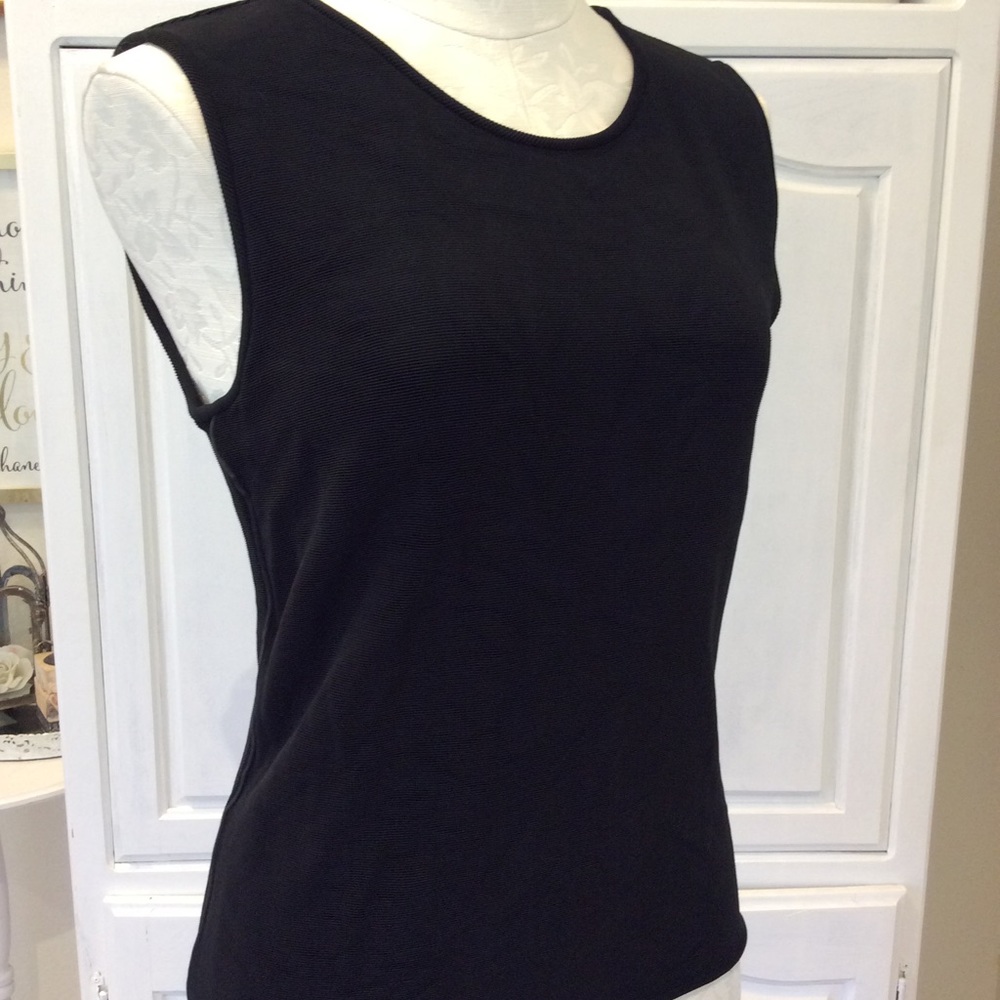 SOLD- Giorgio Armani black top blouse 10